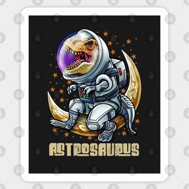 T-Rex Dinosaur Astronaut Sticker by BDAZ